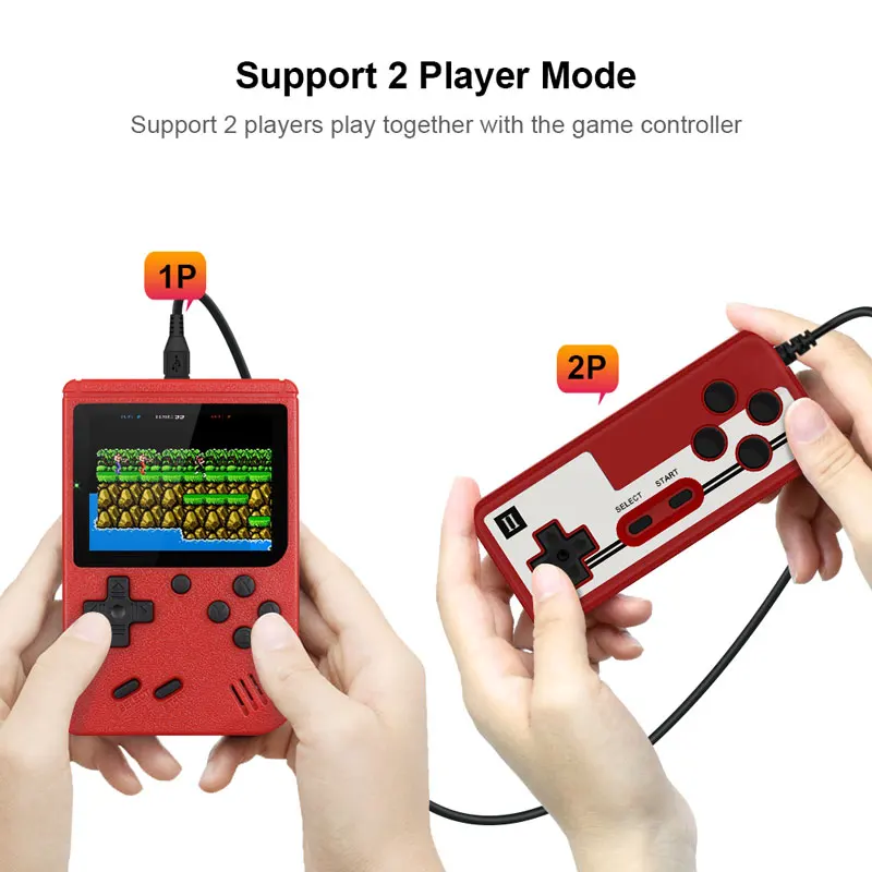 Retro Portable Mini Handheld Video Game Console 8-Bit 3.0 Inch Color LCD Kids Player Built-in 400 games | Спорт и развлечения