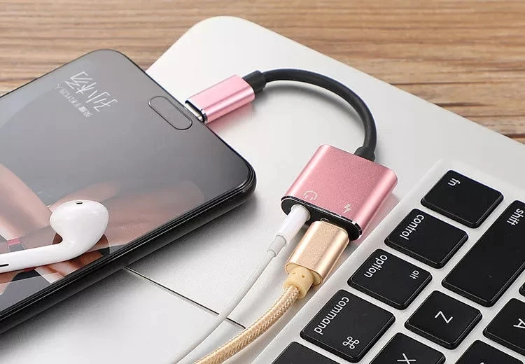 EHUNT 2 в 1 Зарядка+ аудио 3 5 мм разъем для Usb до 3 5 мм разъем Usb type C аудио разъем