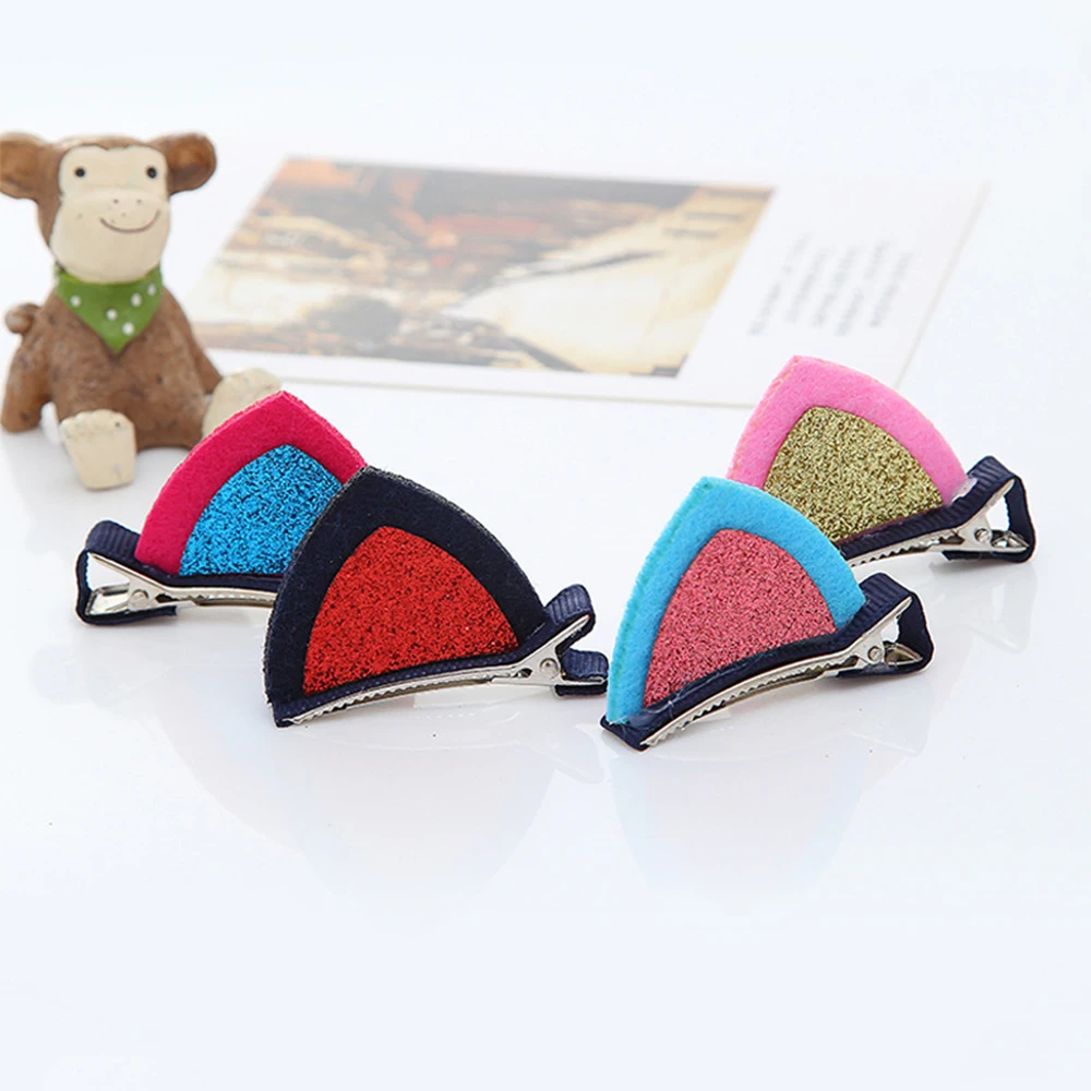

2pcs/Set Cute Hair Clips For Girls Hairpins Cat Ear BB Hairgrips Barrettes Cartoon Hair Ornament Headbands Kids Hair Accessories