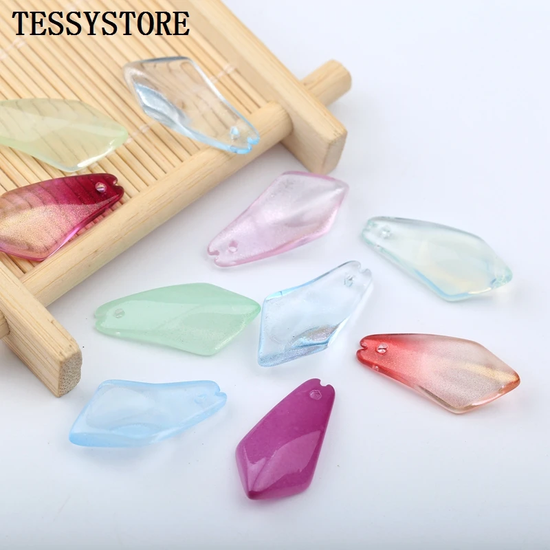 10 шт. стеклянные бусины в форме лепестков магнолии | Украшения и аксессуары