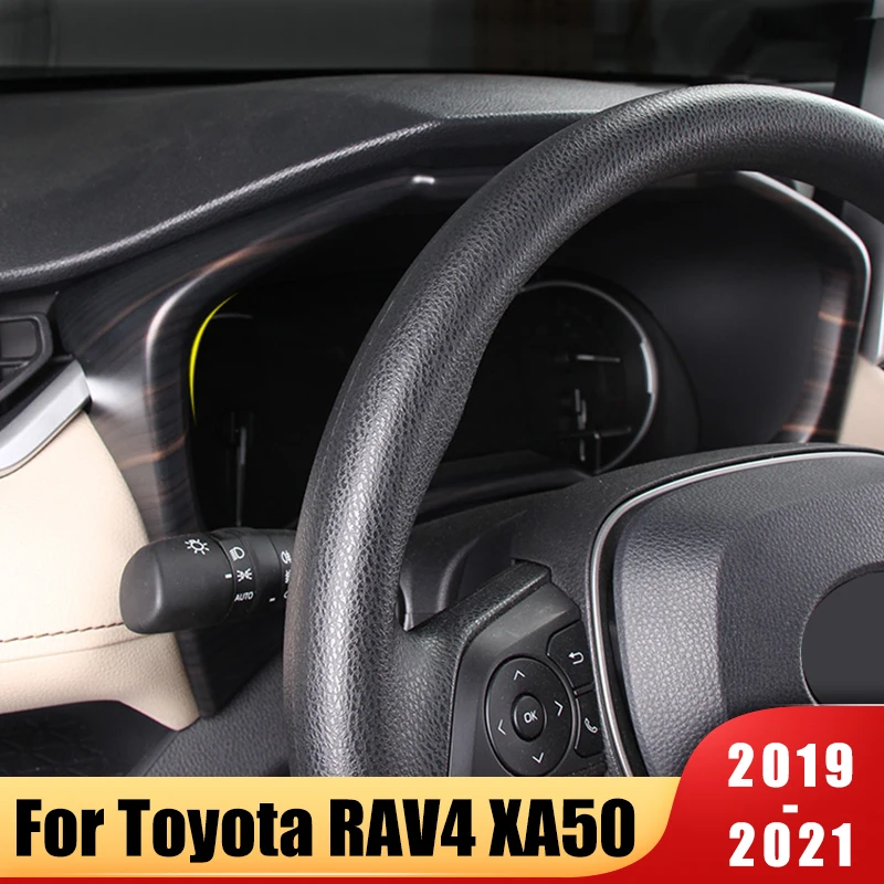 

ABS Chrome Dashboard Display Meter Ring Speedometer Gauge Cover Trim Frame For Toyota RAV4 2019 2020 2021 RAV 4 XA50 Accessories