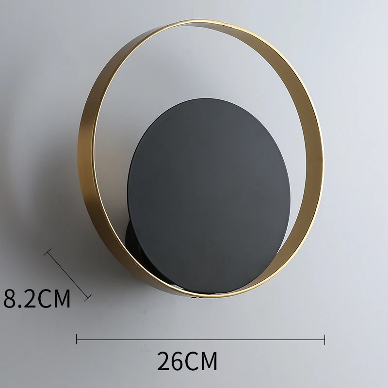Современный винтажный черный настенный светильник s Led необычный чердак круглый
