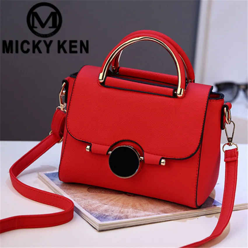MICKY KEN новые милые мини однотонные женские сумки для сообщений Брендовые через