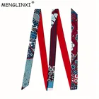 Роскошная брендовая сумка Длинный тонкий шарф Многофункциональный модный женский ремень головной платок шарфы для дам пейсли шелковый шарф для женщин