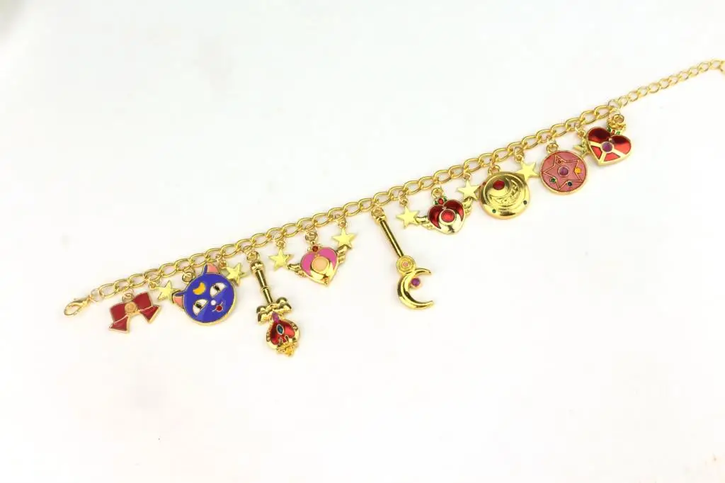 Sailor Moon очаровательный браслет мультфильм аниме Cardcaptor Сакура цветок браслеты из перламутровых бусин браслеты Косплей Подарки для женщин девочка ребенок