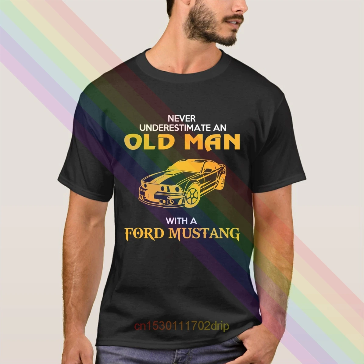 

Never Underestimate An Old Man With A Ford Mustang T-Shirt 2020 Newest Summer Men's Short Sleeve Popular Tees Shirt Tops Unisex