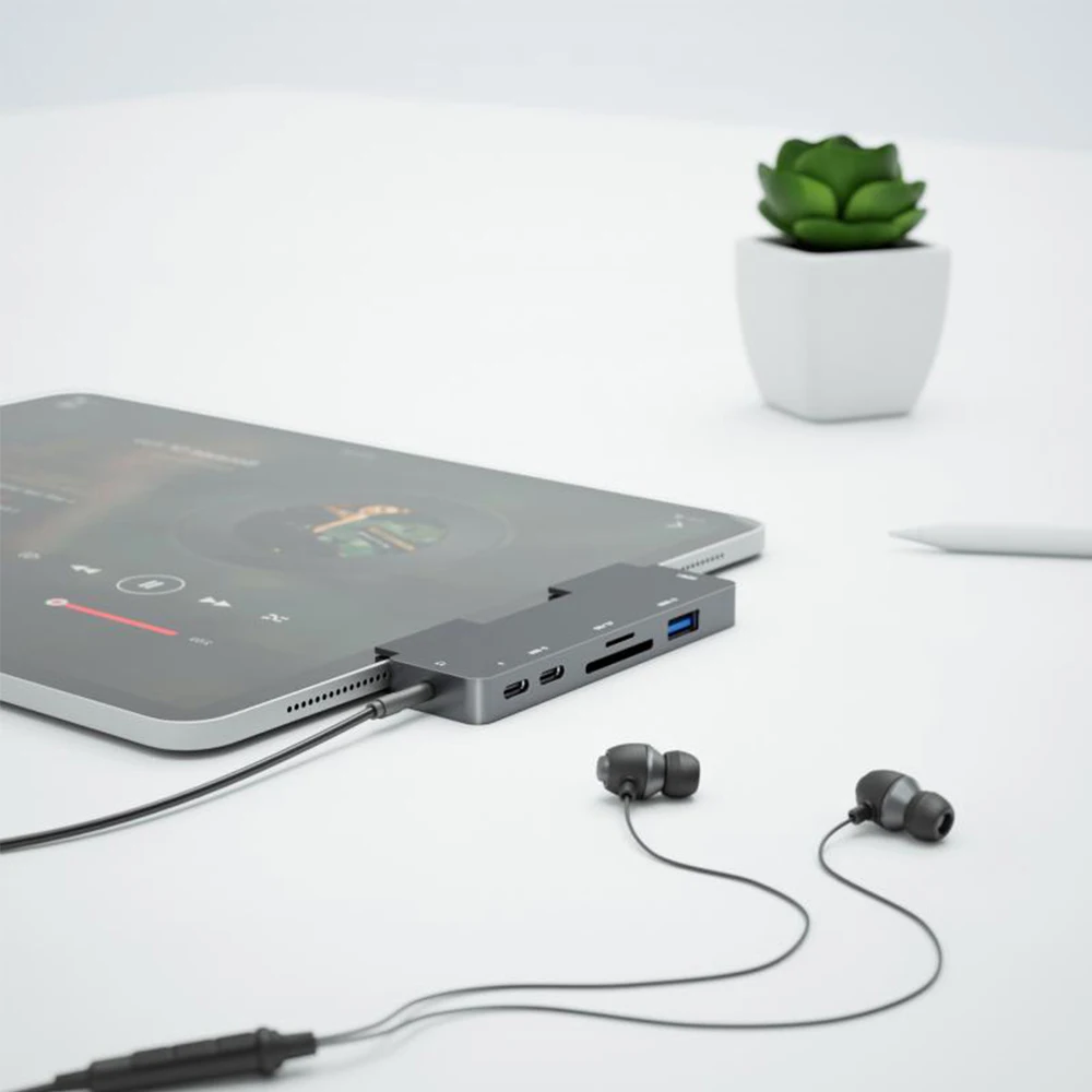Док-станция 7 в 1 с USB 3 0 на 4K HDMI для iPad Pro 60 Вт | Компьютеры и офис