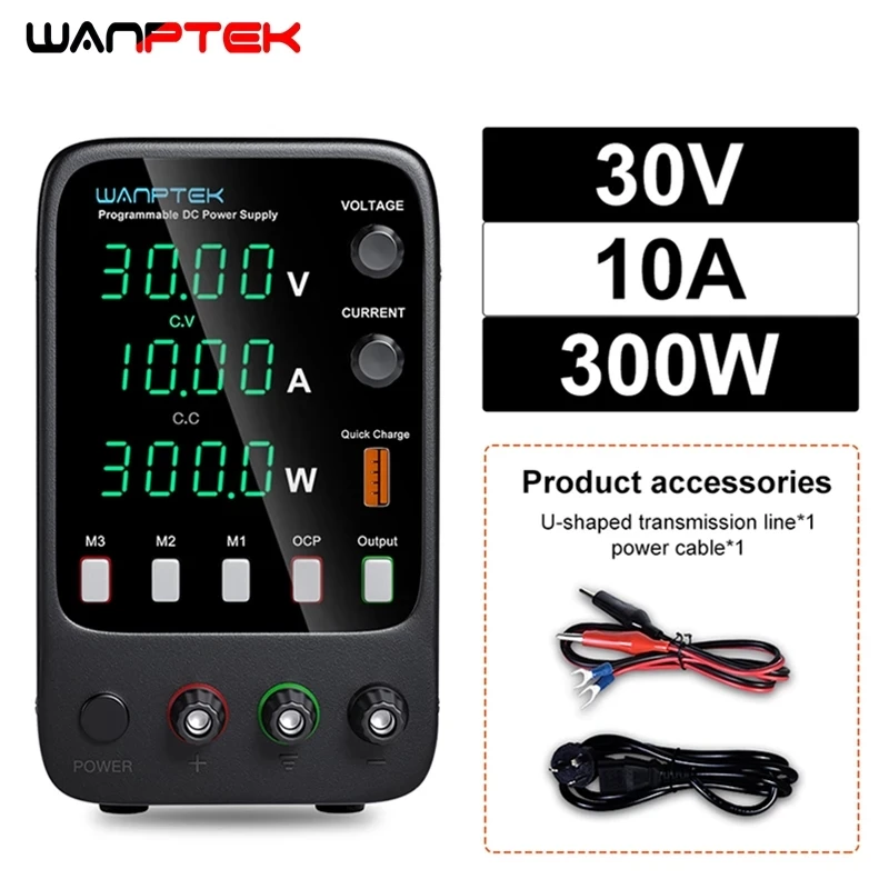 Лабораторный источник питания постоянного тока Wanptek регулируемый настольный 30 в