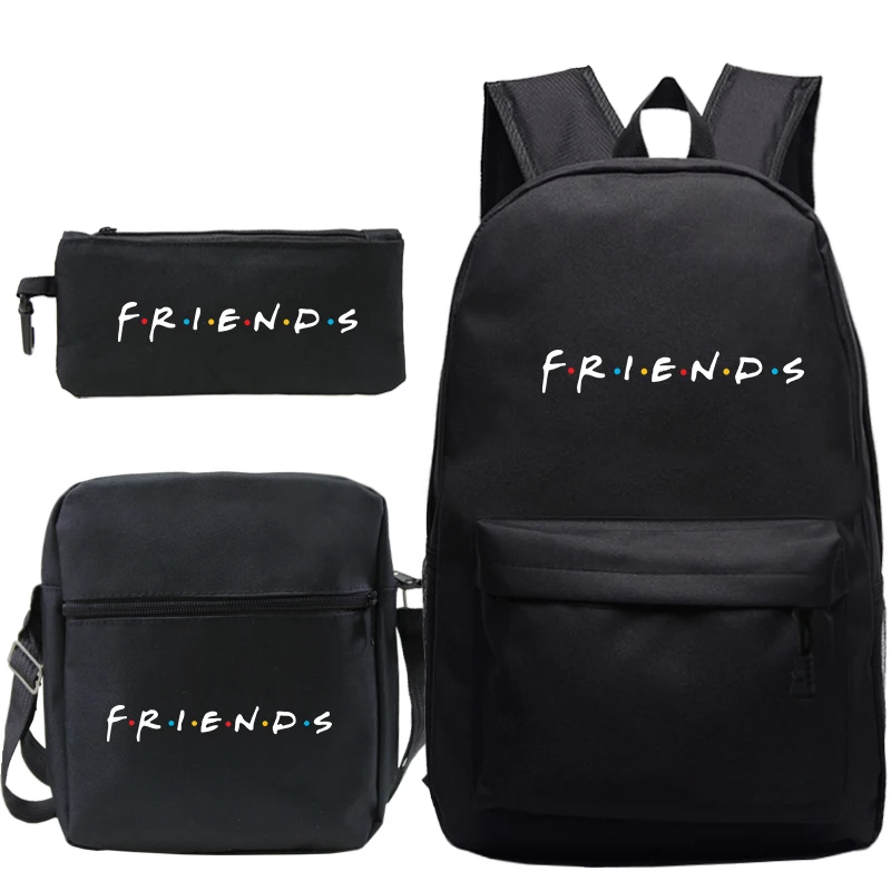 Mochila con estampado de Friends para niños y niñas, bolso escolar luminoso para estudiantes, bolso de hombro para hombre, mochila de viaje informal, bolsa para ordenador portátil