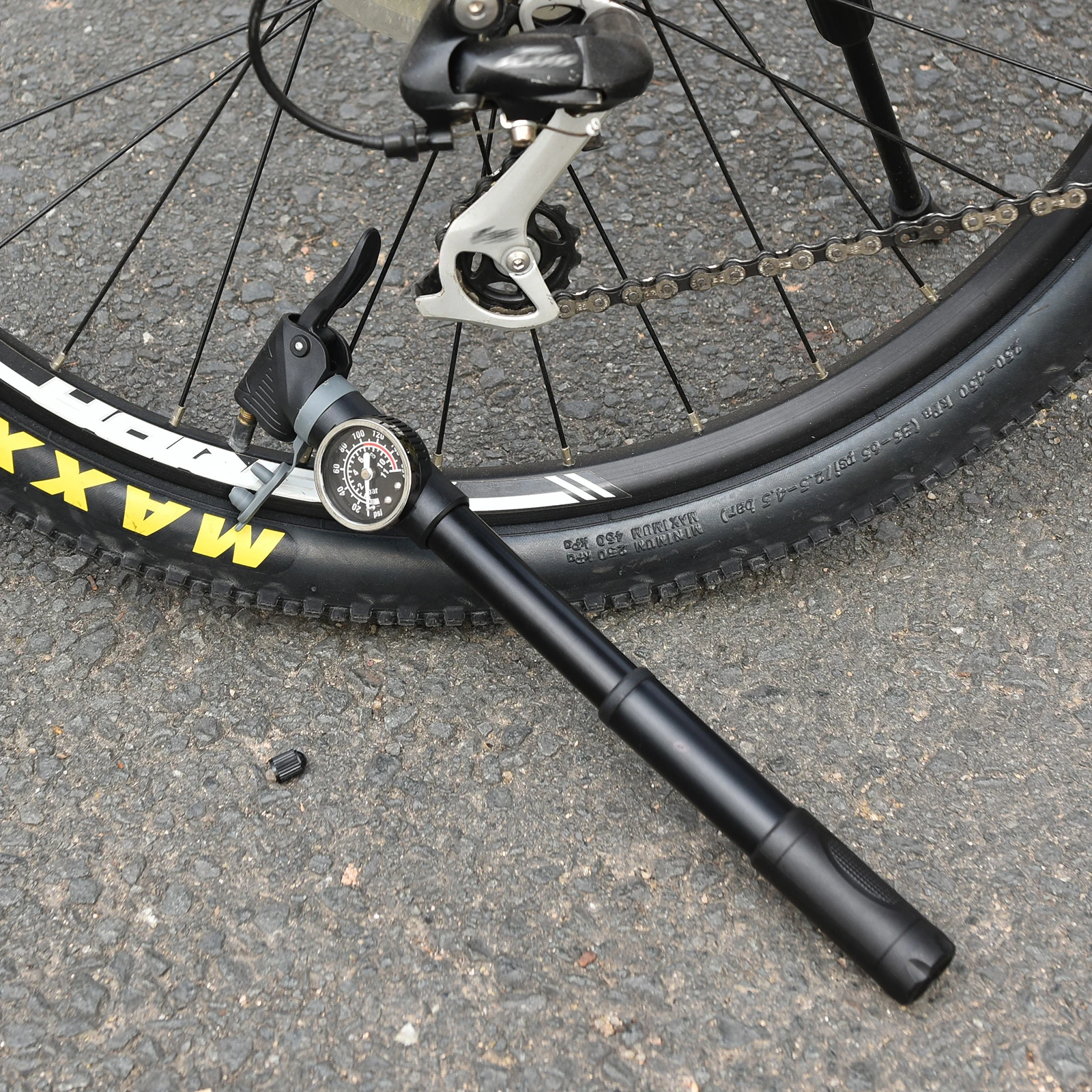 Велосипедный мини насос с манометром комплект для ремонта шин 160psi клапаны Presta