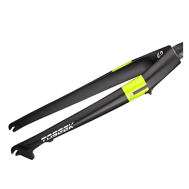 Велосипедная вилка TOSEEK из углеродного волокна коническая жесткая для дисковых