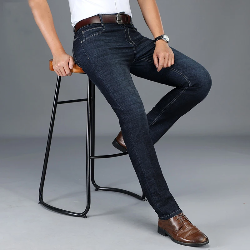 VOMINT высококачественные мужские джинсы плотные Стрейчевые прямые из денима