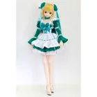 BJD Зеленое Длинное Платье для горничной, юбка, наряды, костюмы для 13, 24 дюйма, высокая женская одежда SD13 DK DZ AOD DD