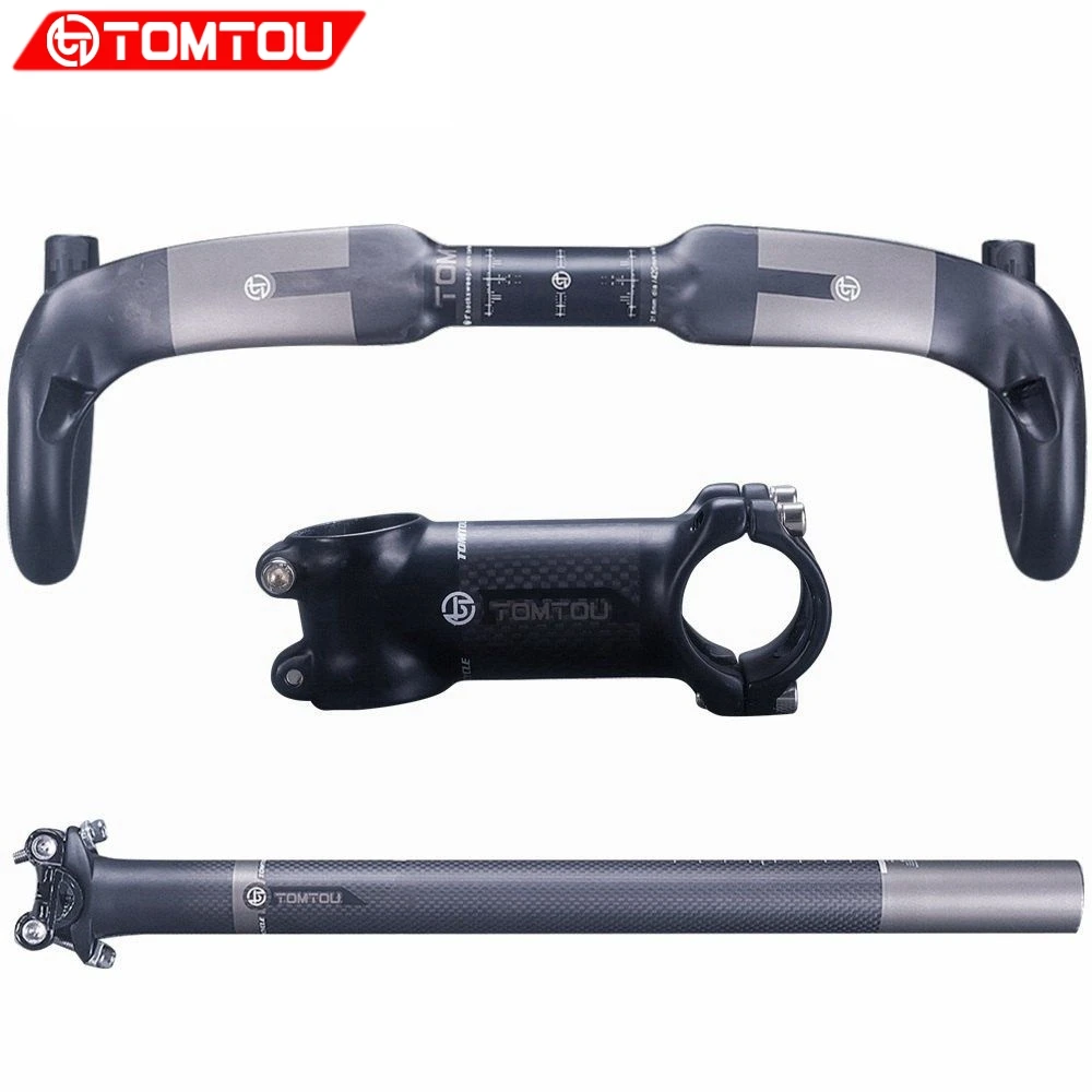 Высококачественный руль для дорожного велосипеда TOMTOU из углеродного волокна +