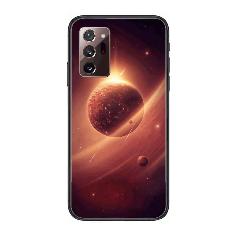 

Universe Star Boutique Phone Case cover hull For SamSung note20 10 9 8 4 pro plus black prime soft bumper Transparent