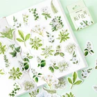 Винтажные стикеры Yoofun, этикетка с зелеными листьями и растениями кавай наклейки для скрапбукинга, украшение для дневника, DIY канцелярские принадлежности в стиле Ретро