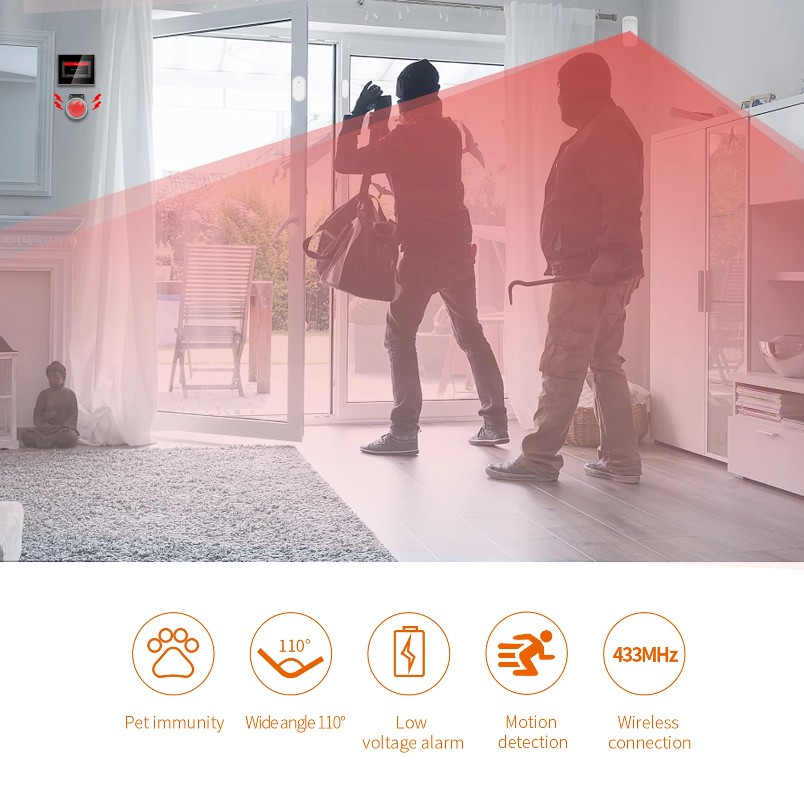 Интеллектуальные инфракрасные детекторы Wi-Fi PR110 Беспроводной инфракрасный