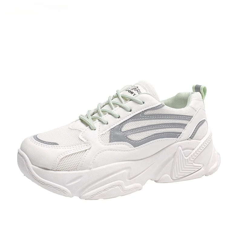 

Women Shoes Spring Lady Sports Chunky Sneakers Female Running Fashion Breathable Brand Trainer Breathable Leisure Lace up 2021