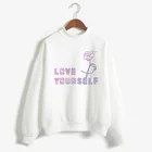 Женский свитшот в стиле K-POP, одежда в стиле хип-хоп для мальчиков Bangtan, свитшот с надписью love yourself, пуловер, милые модные худи с капюшоном, 2019