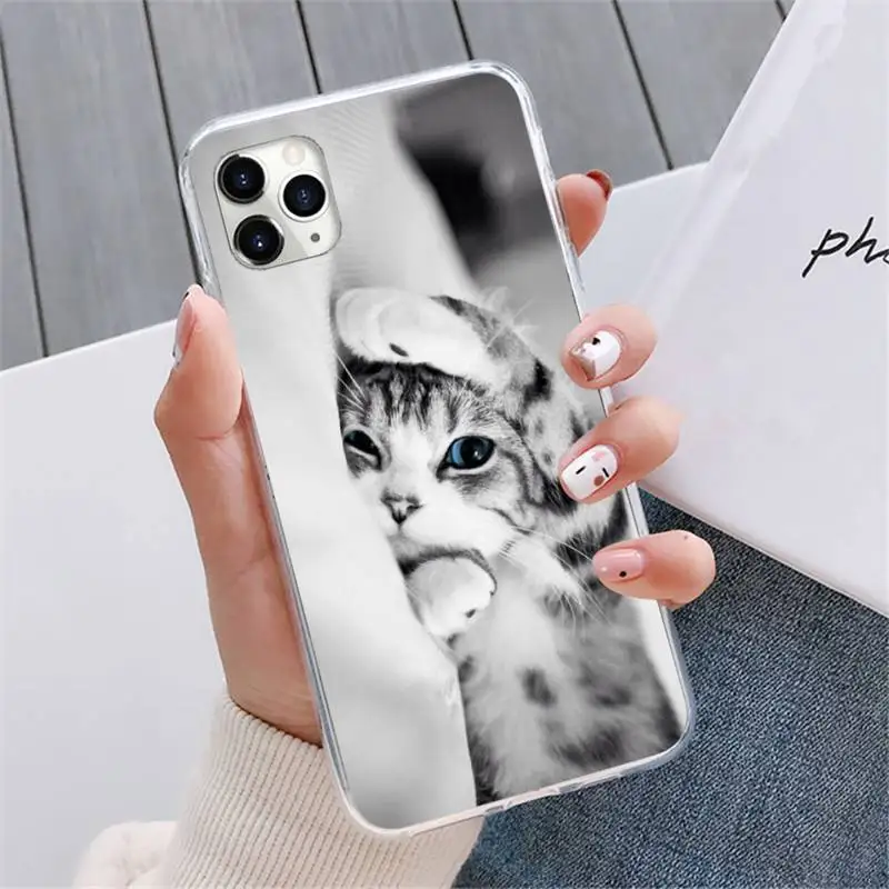 

Cute Animal Cat Phone Case For iphone 12 5 5s 5c se 6 6s 7 8 plus x xs xr 11 pro max mini