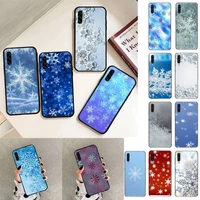 snowflake winter white snow christmas phone case for samsung galaxy a30 a20 s20 a50s a30s a71 a10s a6 plus fundas coque