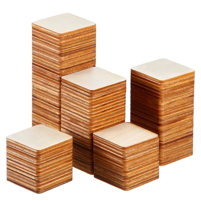 

100 шт. пустое дерево необработанные Круглые Угловые деревянные вырезы для проектов «сделай сам» искусства, украшения, гравировка резьбы