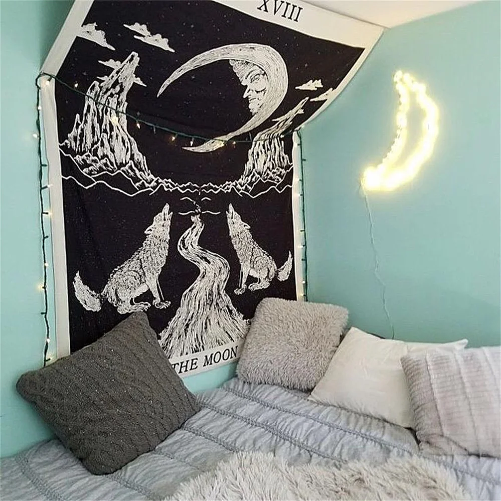 

Black Sunflower Tapestry Ins Painted Bedside Bedroom Wall Decoration Cloth Hanging Sunflower Tapestry Wall Tapestry