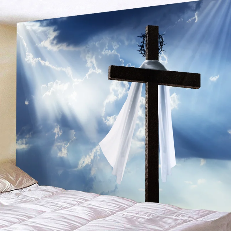 

Happy Easter Tapestries Wall For Home Deco Living Room Bedroom Large Size