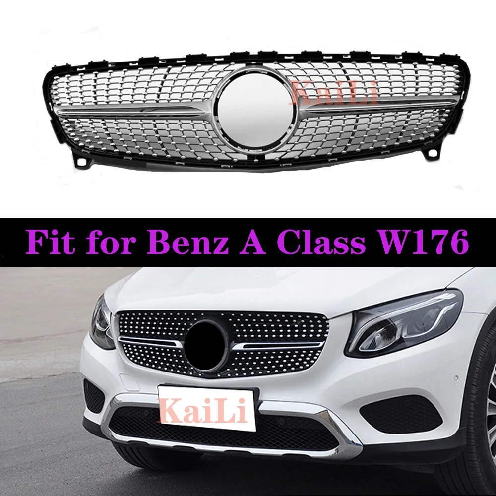 Автогонки грили для Mercedes класса A W176 A45 Черный Серебряный звезда решетка|Гоночные