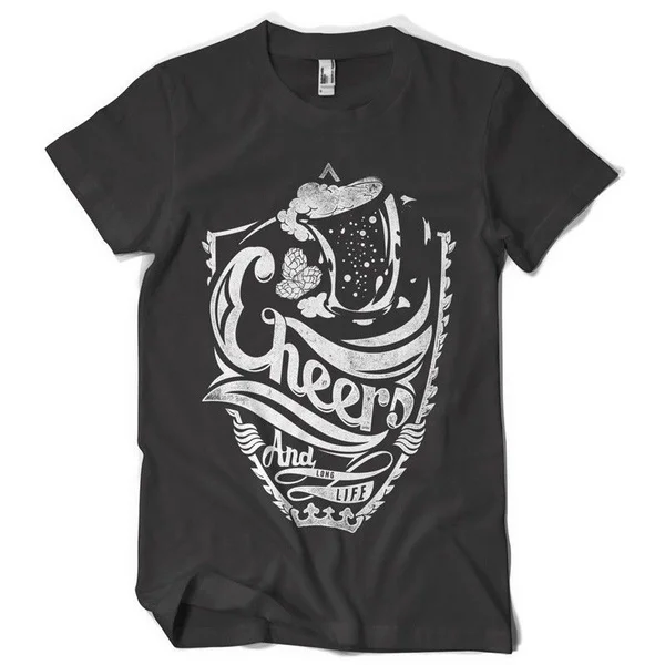 

Cheers Men's Fashion T-Shirt Black