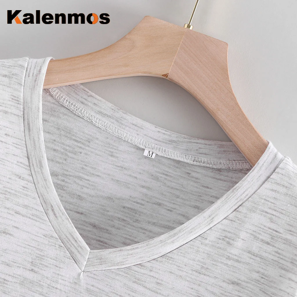 Рубашка с длинными рукавами женская футболка принтом букв v-образным вырезом