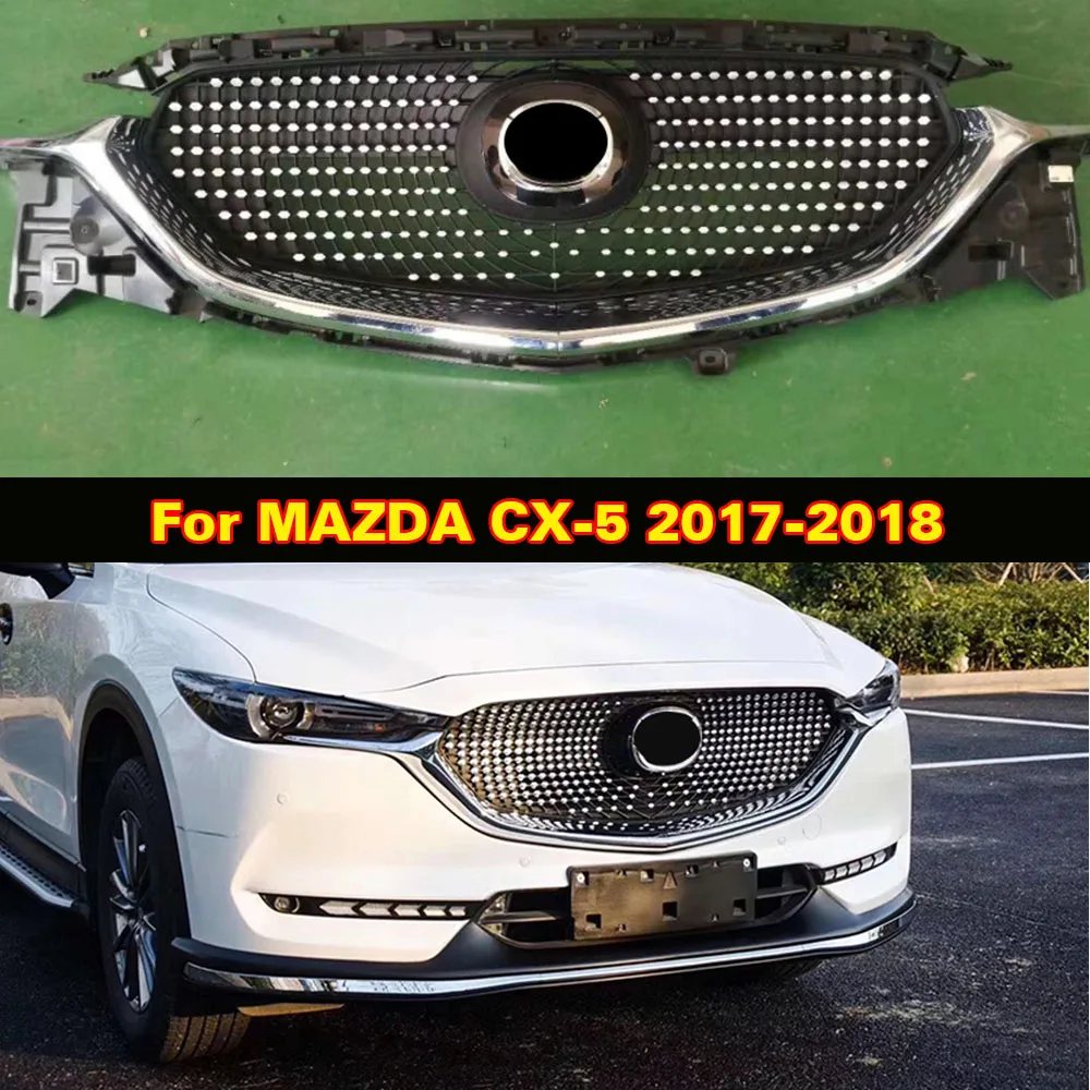 Передняя решетка сетки Рабочий стол Маска крышка бампера для MAZDA CX-5 CX5 2017-2018