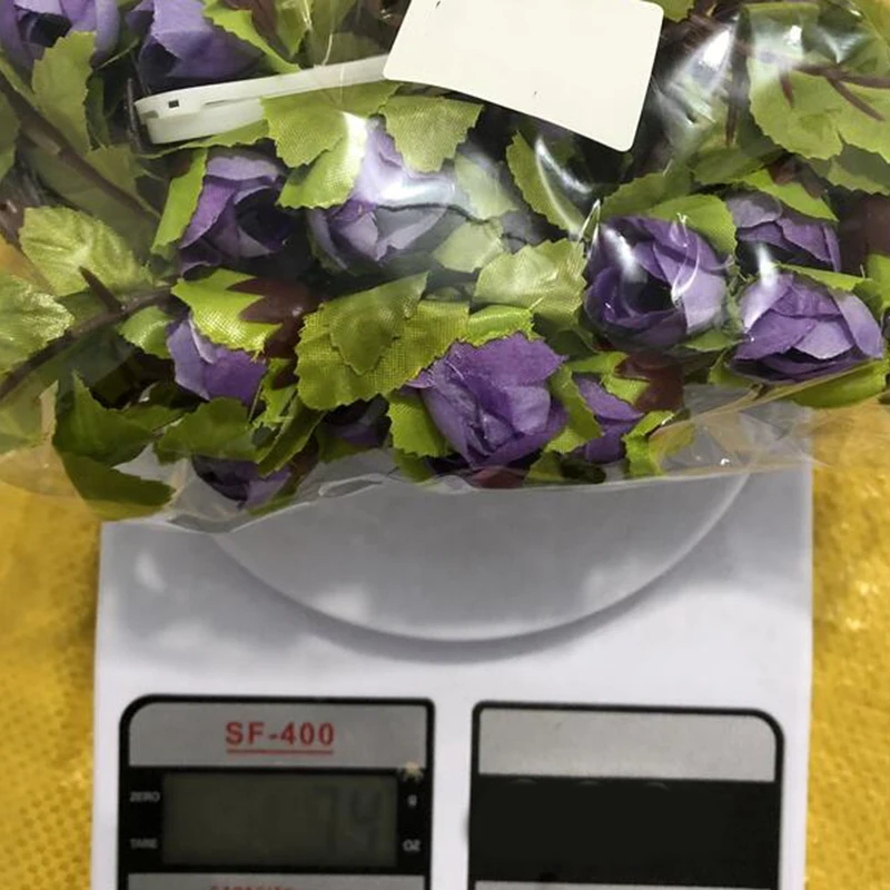 

2.2M 25LED Artificial Flowers Plants Leaves Garland String Light Flores Wedding Home Decoration Wreath