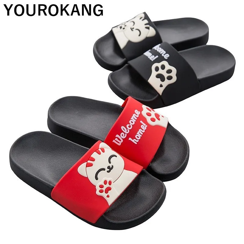 Летние женские шлепанцы Обувь для влюбленных пар Домашние Тапочки ванной с