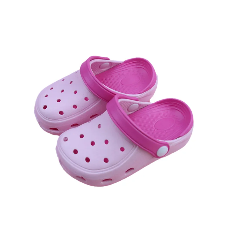 

Summer Kids Sandals Simple Hole Breathable Antislip Slippers Children Soft Bottom Home Shoes Casual Baby Dual-Wear Sandal B0008