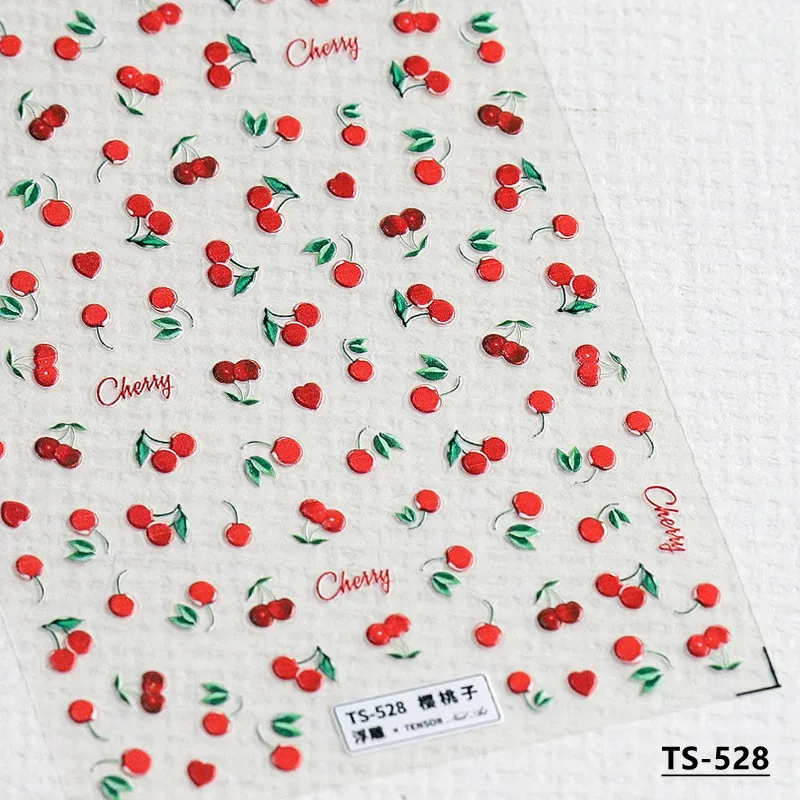 Наклейки для ногтей 5D с рельефным рисунком фруктов | Красота и здоровье