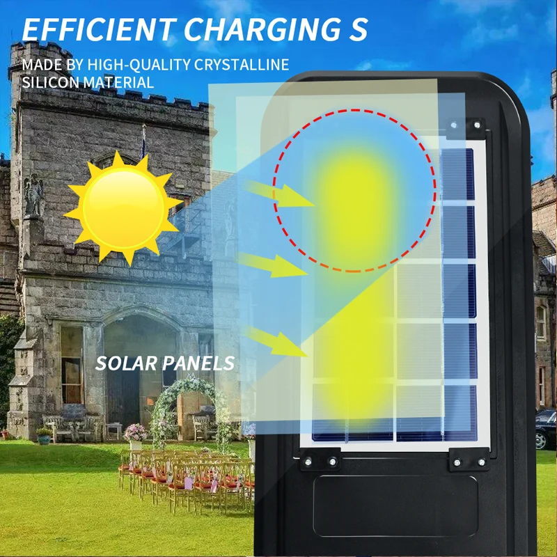 

1/4/6/12COB LED Solar Lamp Large Outdoor Waterproof Street Night Light Garden Infrared Sensor Motion Sensor Smart Remote Light