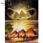 5D алмазная вышивка, Африка, египетские пирамиды, полный квадраткруглый алмаз, Ститч, мозаика, ремесла, домашний декор