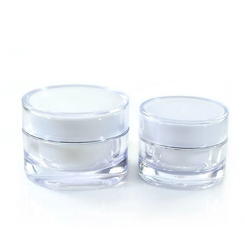 100pcs 30g plastic cream jar luxury cosmetic containers  30g white round acrylic cream jar  30g plastic jar