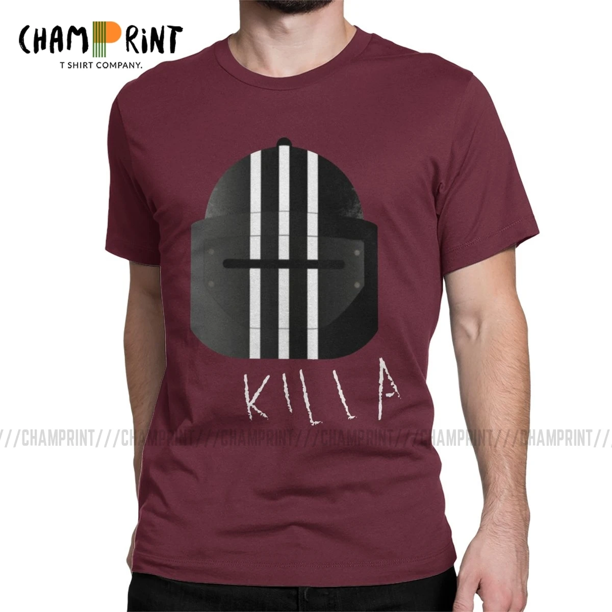 Мужская футболка с круглым вырезом Killa Helmet Escape из 100% хлопка для взрослых|Мужские