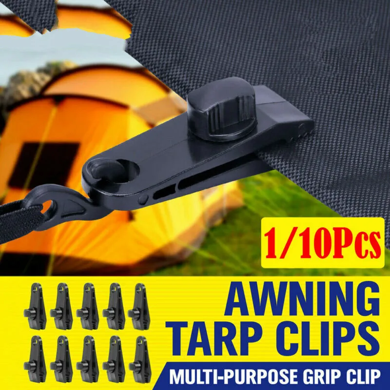10 шт. непромокаемый тент зажимов зажимы для палатки вешалка выживания Открытый