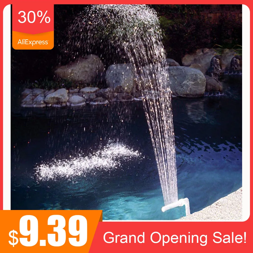 

2020 Pool Adjustable Swimming Pool Waterfall Fountain Kit PVC Feature Water Spay Pools Spa Decorations Swimming Pool Accessories