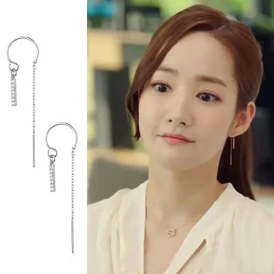 Серьги для девушек и женщин Why Secretary King Smile Park Min молодежные корейские