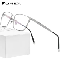 fonex pure titanium glasses frame men 2021 new male classic optical prescription eyeglasses frame full rim square eyewear f85658