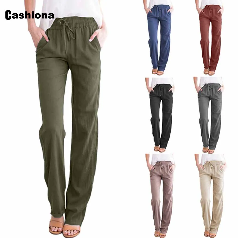 Plus size 3xl Women Legging Solid Fashion Pocket Design Trousers Skinny Casual Drawstring Pantalon Female Ankle-Length Pants