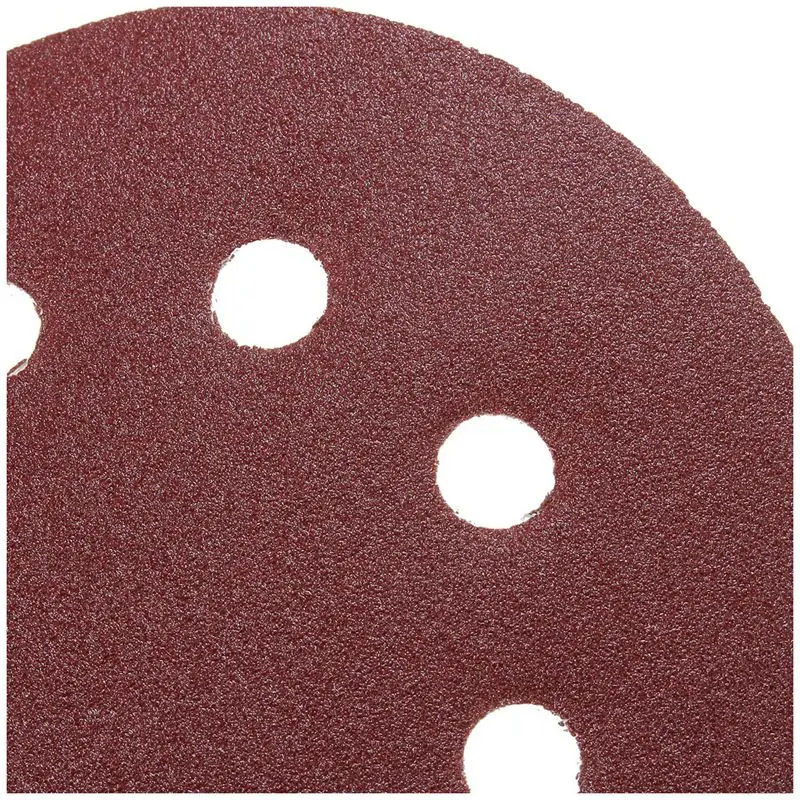 

5 inch 8 Hole 120 Grit Sand Disc Random Orbit Sandpaper Loop Hook for Sanding Sander