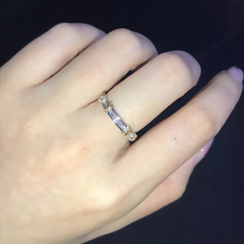 Женское кольцо из серебра 100% пробы с бриллиантами|Кольца| |