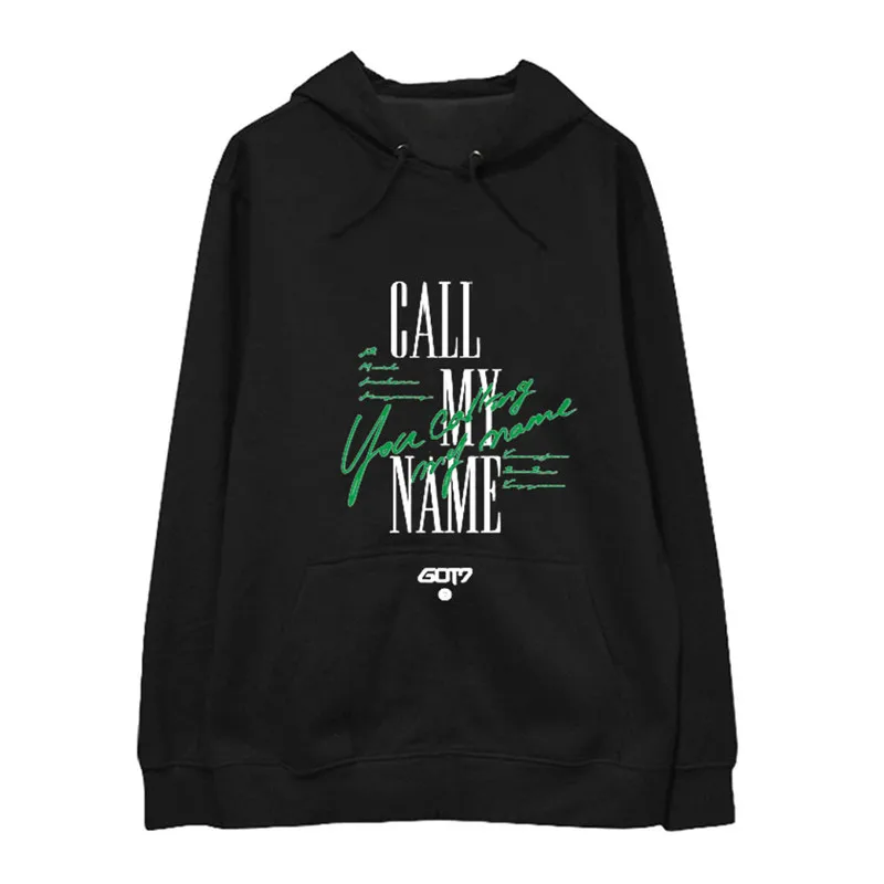 KPOP GOT7 Call My Name Album Толстовка Оверсайз в стиле хип хоп уличная одежда Свободный
