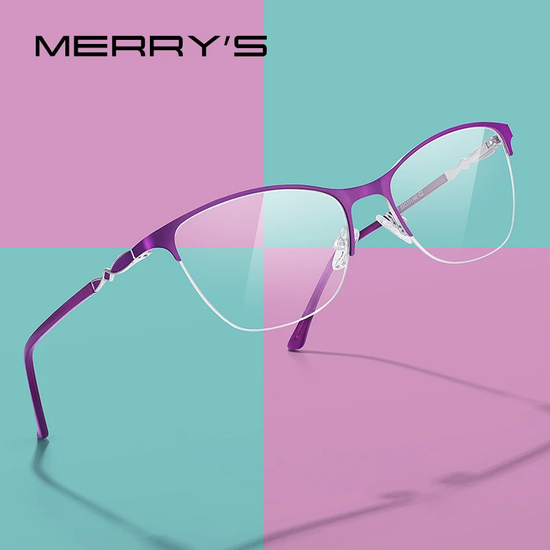 

MERRYS DESIGN Women Cat Eye Glasses Half Frame Ladies Fashion Trending Eyewear Myopia Prescription Optical Eyeglasses S2007