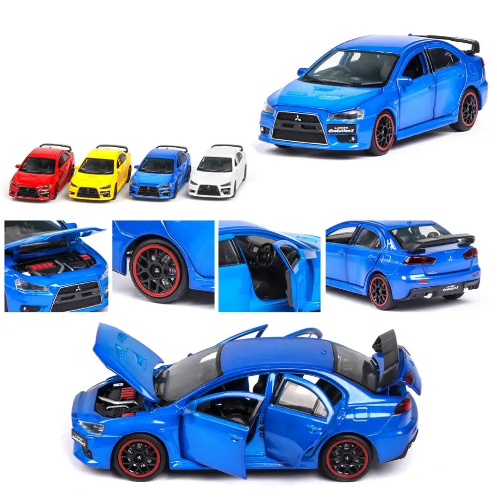 Изысканный 1:32 Mitsubishi Lancer Evo X 10 модель автомобиля из сплава имитация звука и
